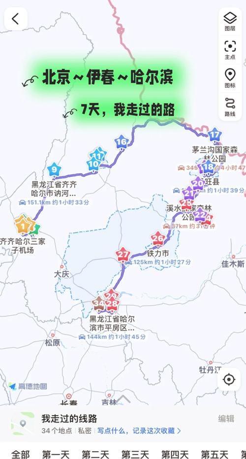 哈尔滨到伊春自驾游最佳路线