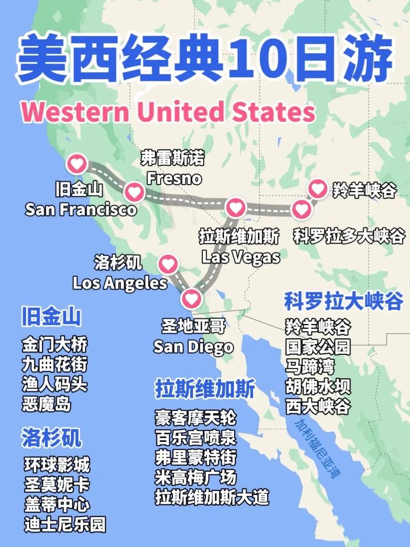 美国西海岸自驾游最佳路线