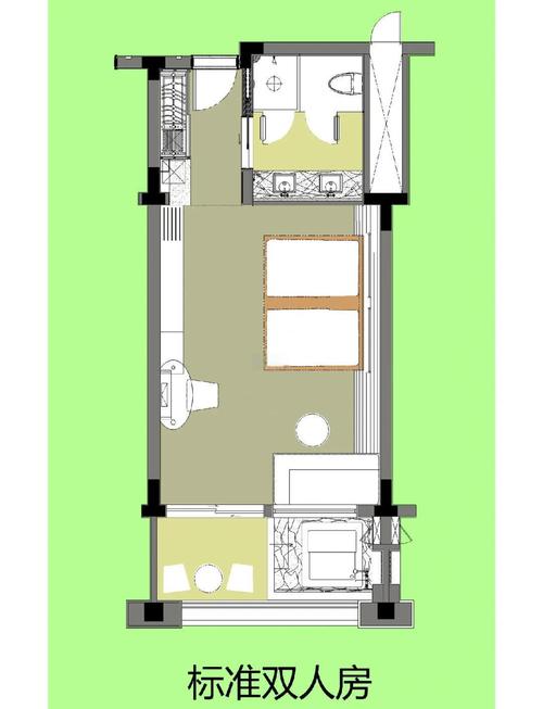 五星级酒店客房平面图
