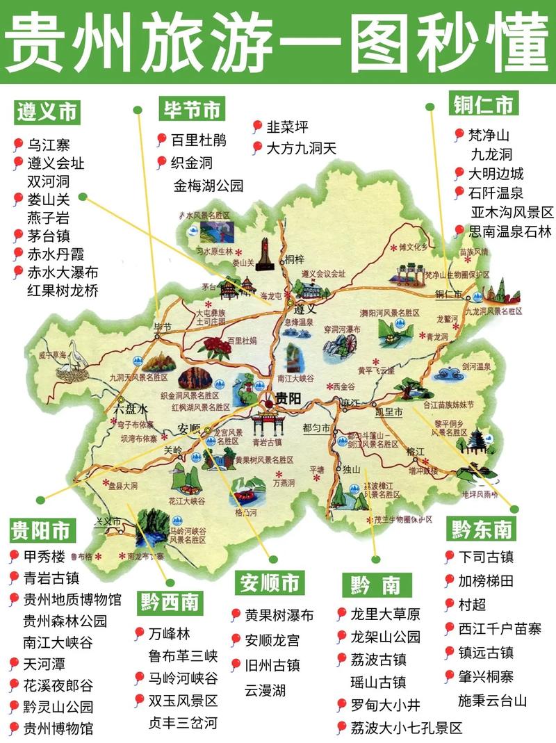 贵州旅游景点地图全图高清版