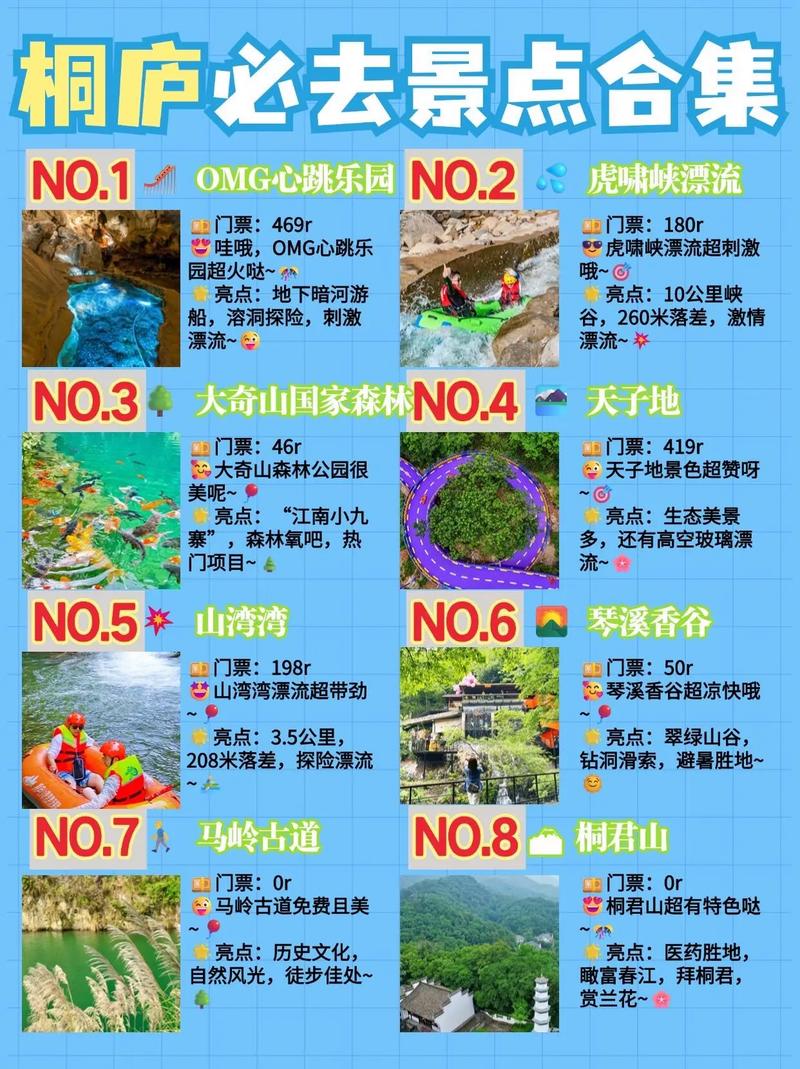 桐庐旅游景点大全门票价格