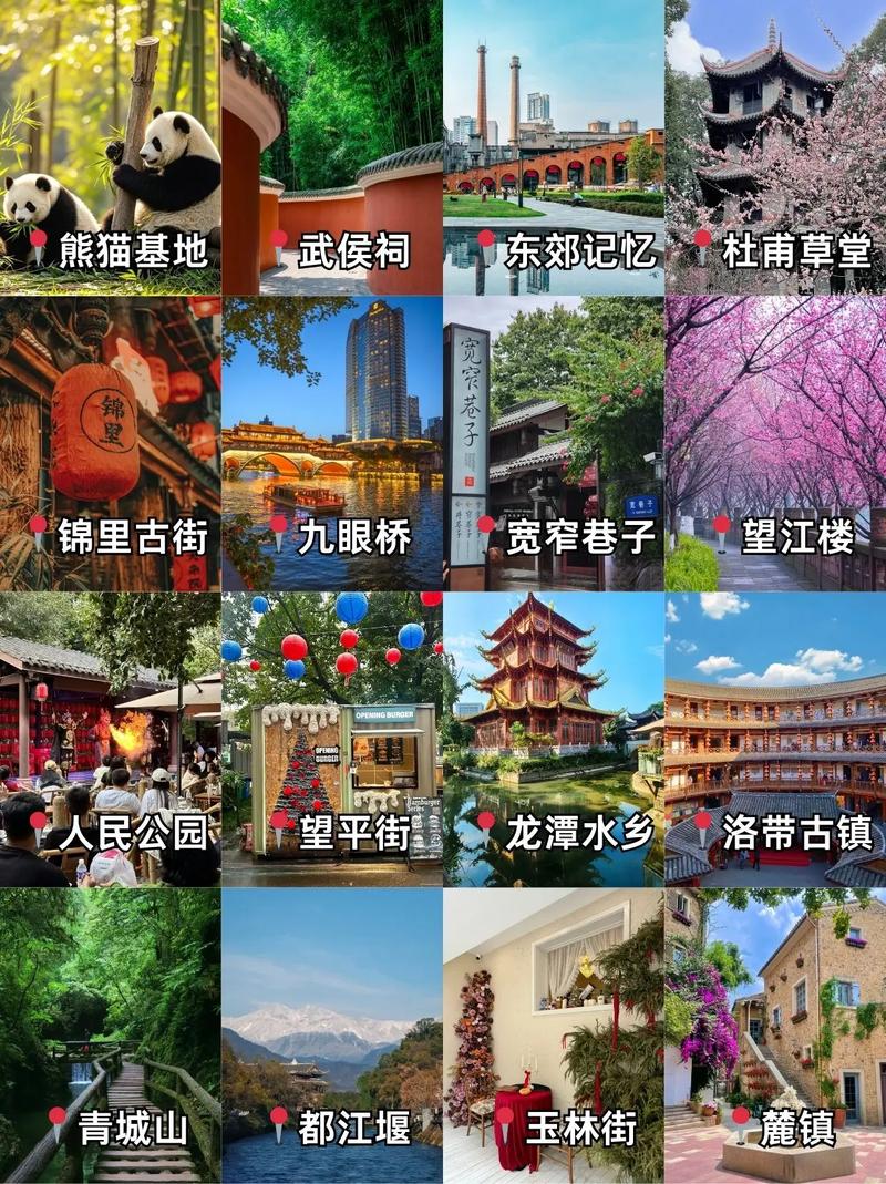 四川成都有哪些旅游景点