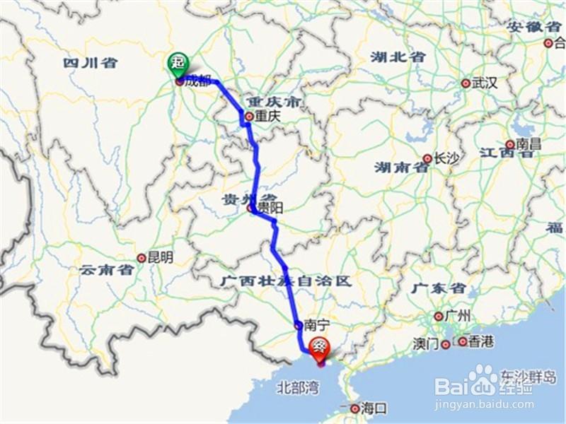 成都至广西北海自驾游