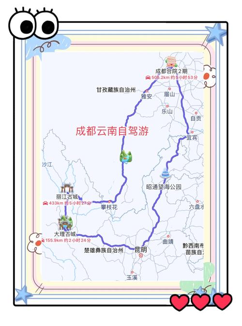 成都到云南七天自驾游