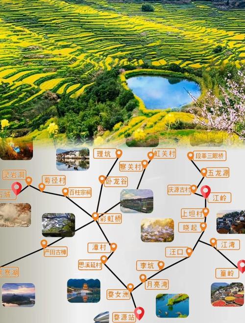 婺源必去的三个景点地图