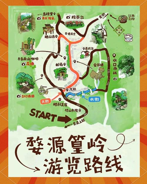 婺源必去的三个景点地图