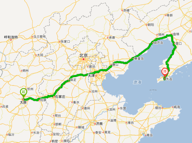 大连到山西太原自驾游