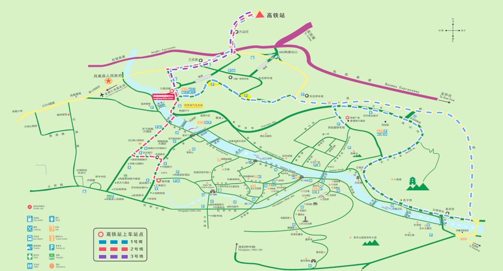 自驾游凤凰古城路线图