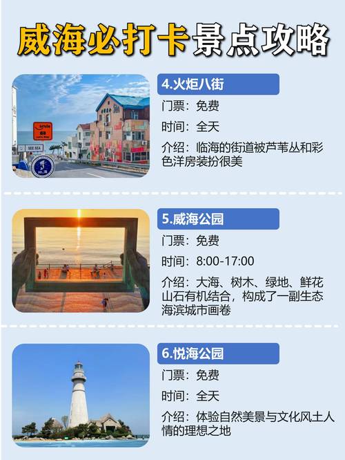 威海旅游景点大全排名榜