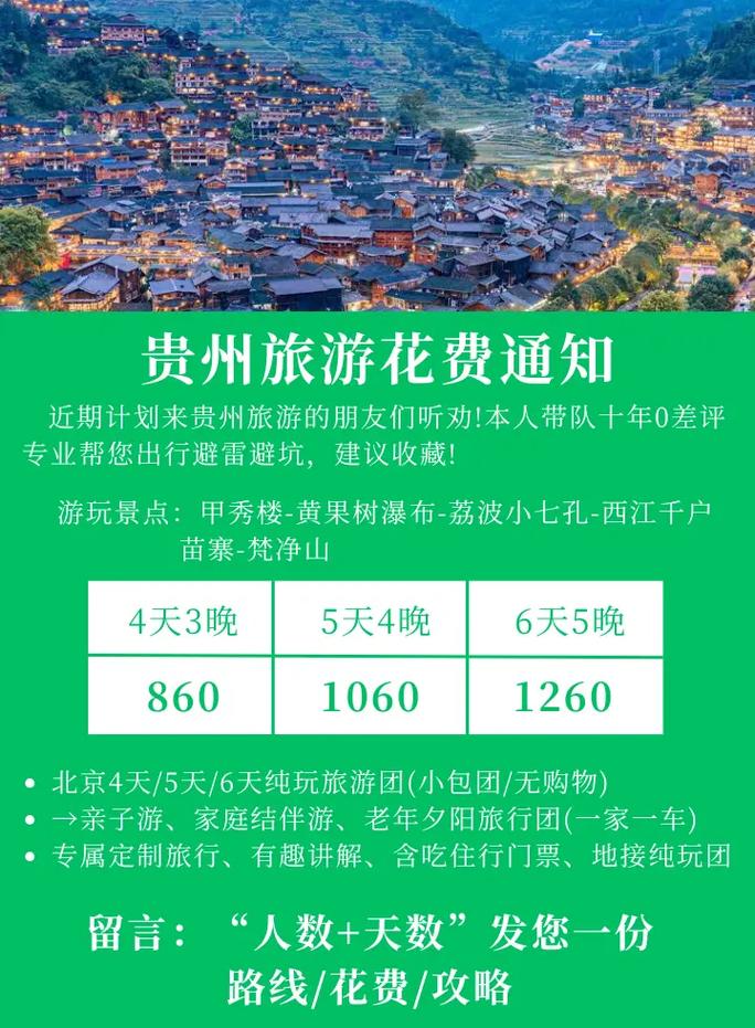 贵州自驾游要多少钱啊