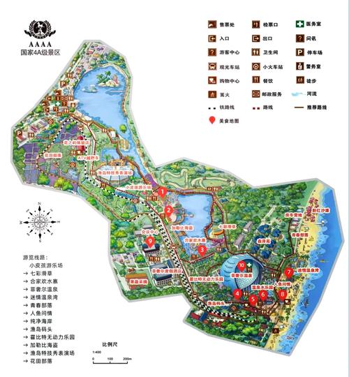 北戴河地图旅游景点大全