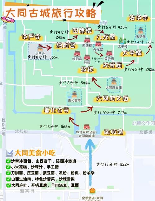 北京大同自驾游路线图