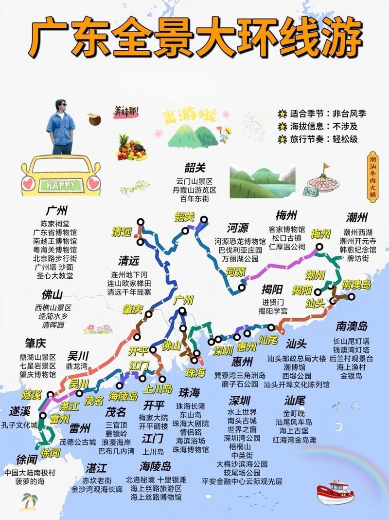 广东省旅游地图景点地图