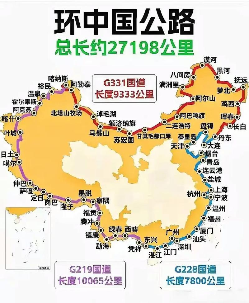 中国经典自驾游路线图