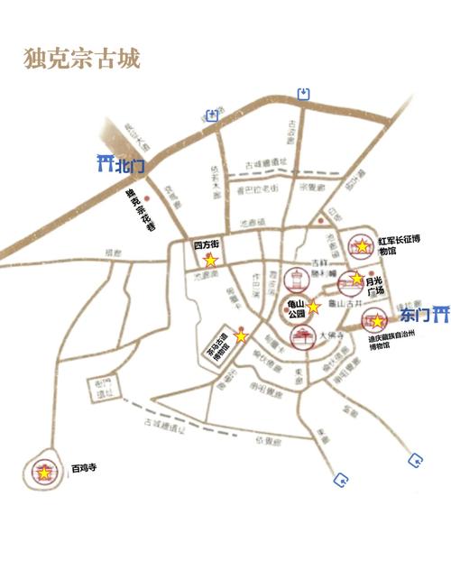 香格里拉景点地图全图