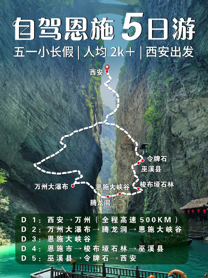 郑州到恩施7天自驾游