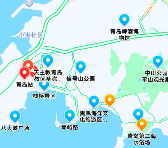 青岛旅游景点地图高清