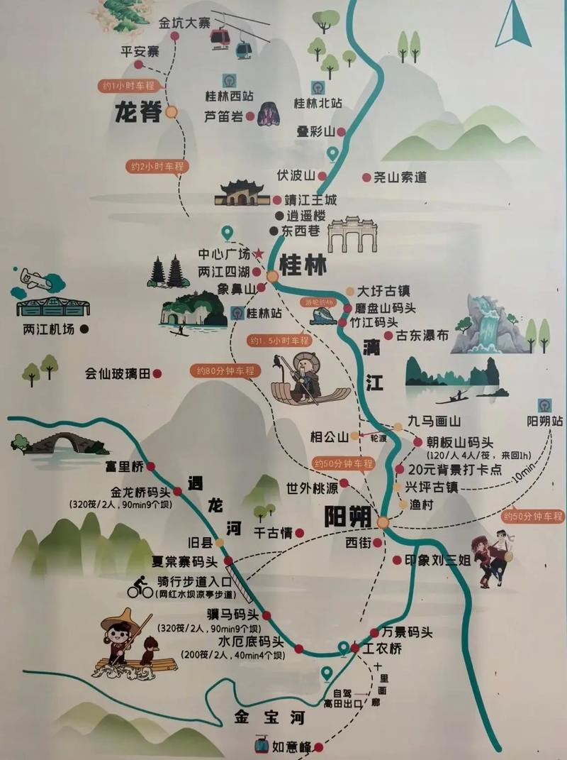 自贡到阳朔自驾游路线