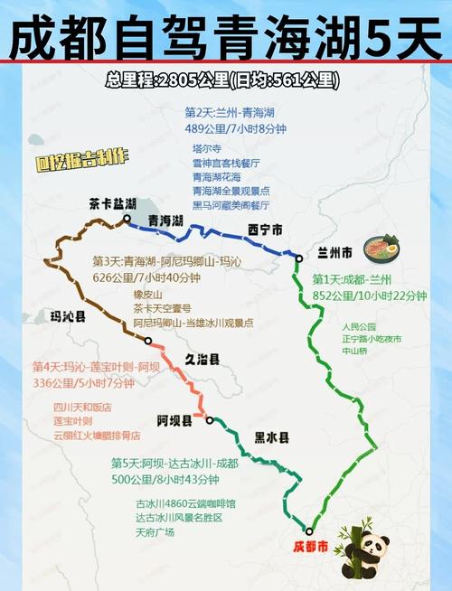 成都到青海自驾游路线