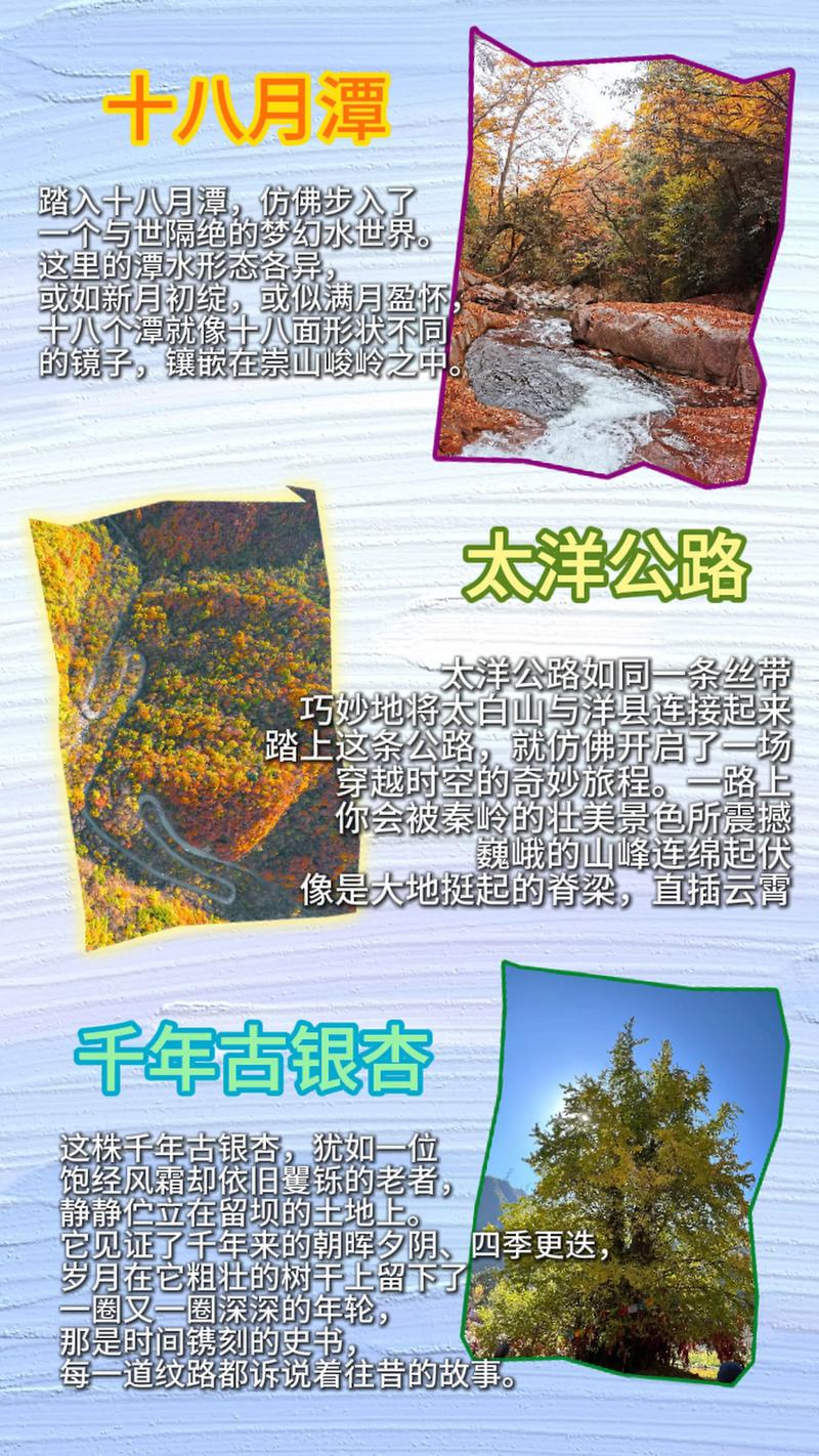重庆至秦岭自驾游路线