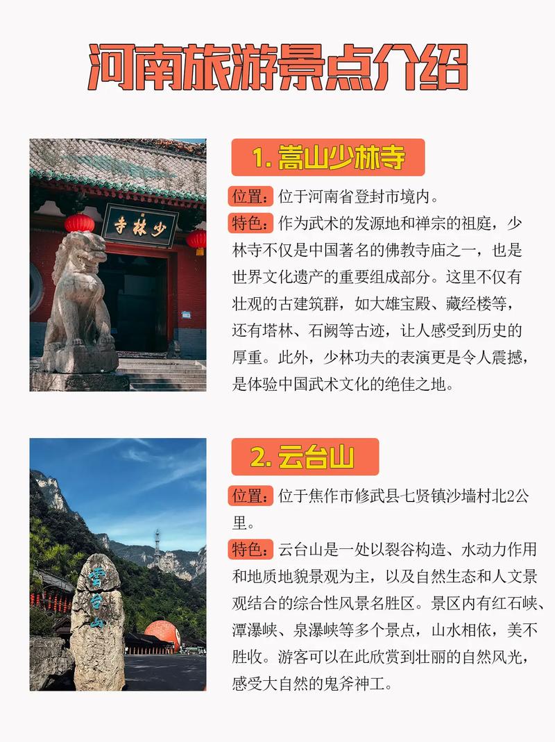 河南著名景点排名大全